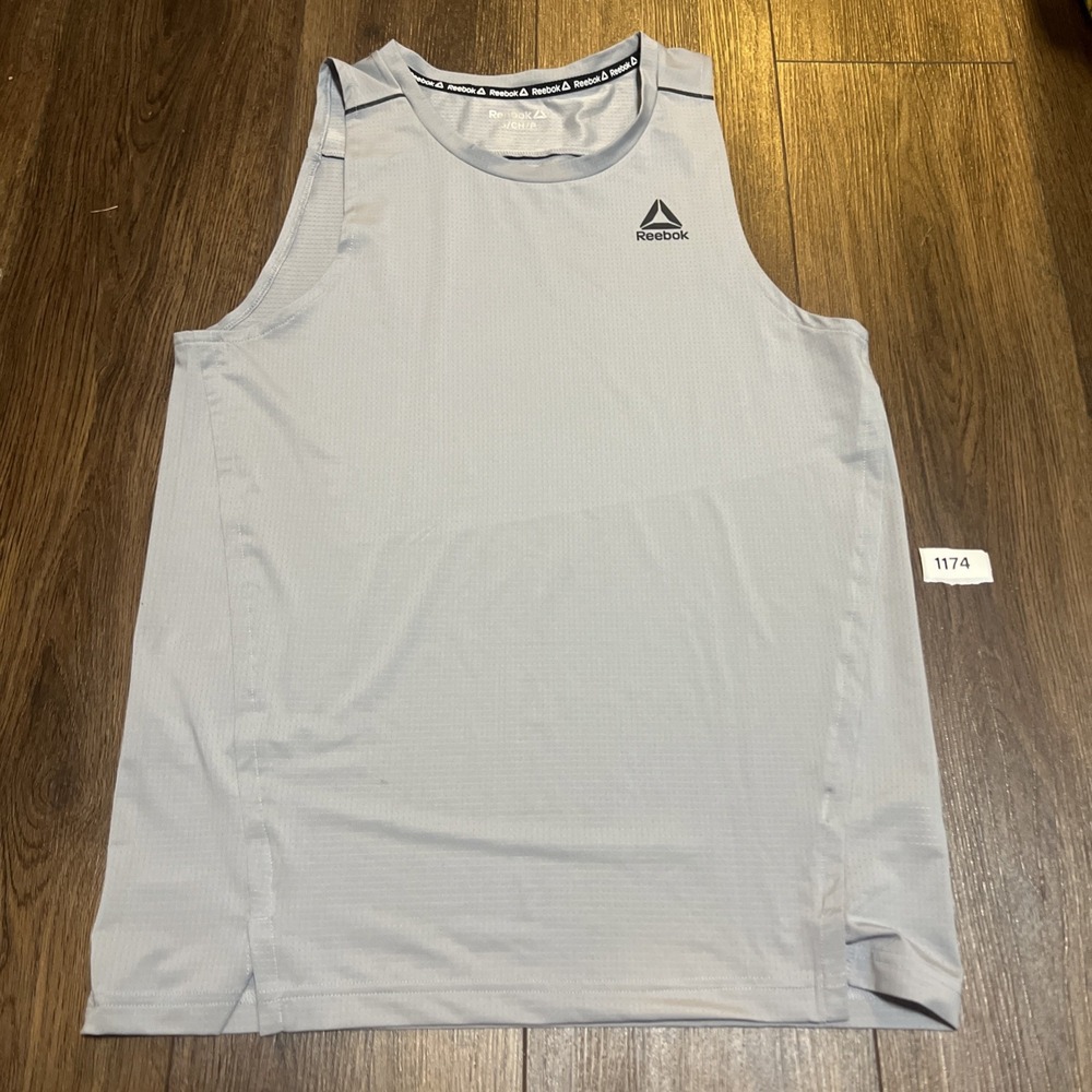 Reebok Sleeveless Shirt Men's Size s Athletic Tank Muscle Gym Top Gray